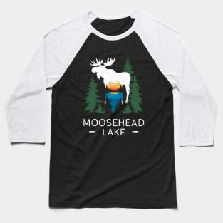 Moosehead Lake Maine. Retro Baseball T-Shirt